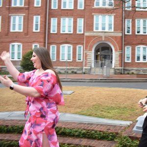 Halston floral dress